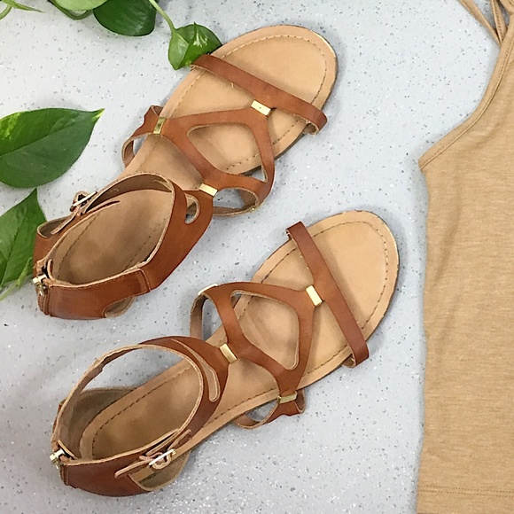 Kohl's Shoes - Gladiator Sandals with Gold Accents